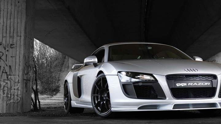 Silver Ppi Audi R8 Razor Front Pose
